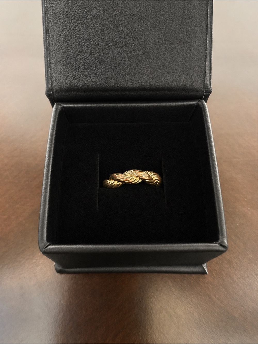 Anine Bing Twisted Rope 14K Gold-Plated Ring Size 5-6